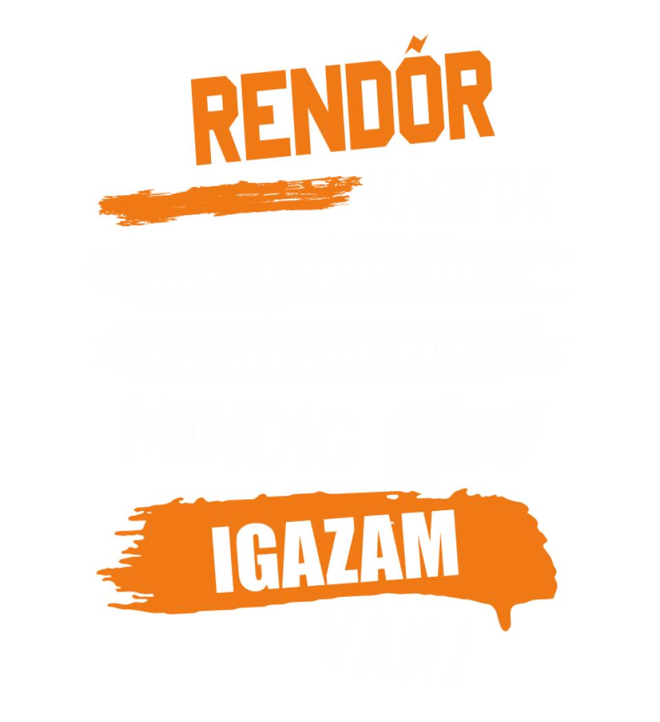 RENDŐR VAGYOK, MINDIG IGAZAM VAN PÓLÓ