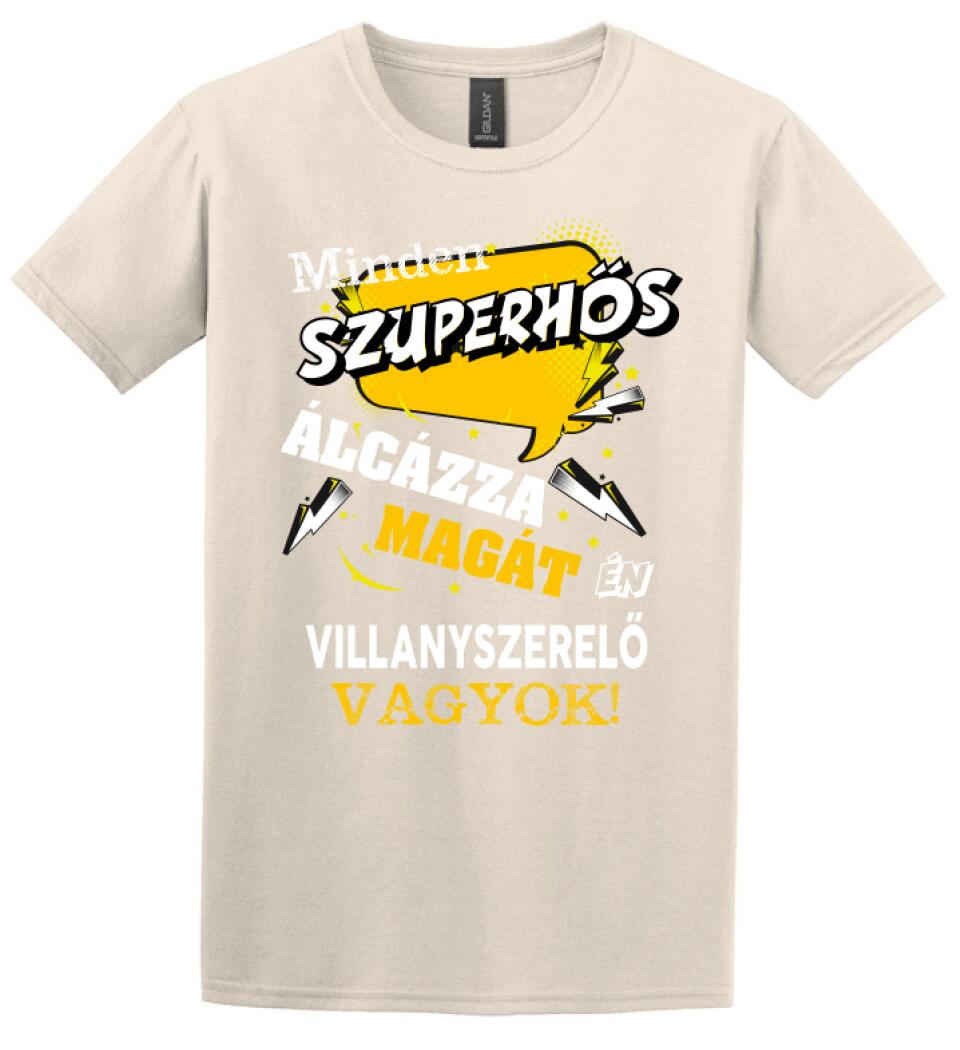 VILLANYSZERELŐ SZUPERHŐS PÓLÓ