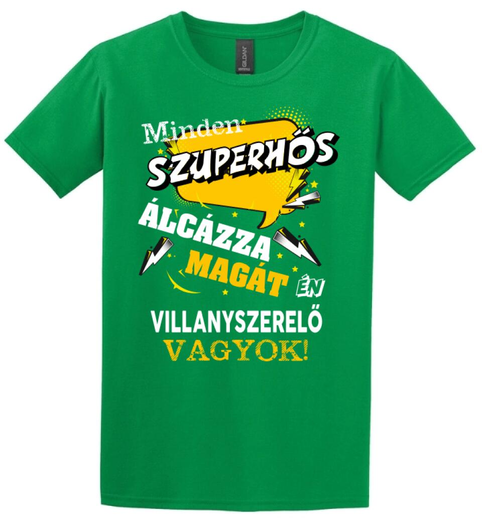 VILLANYSZERELŐ SZUPERHŐS PÓLÓ