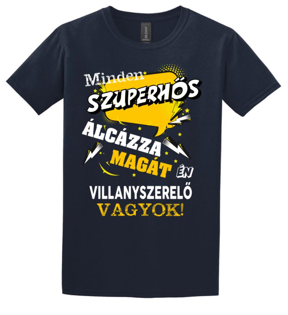 VILLANYSZERELŐ SZUPERHŐS PÓLÓ