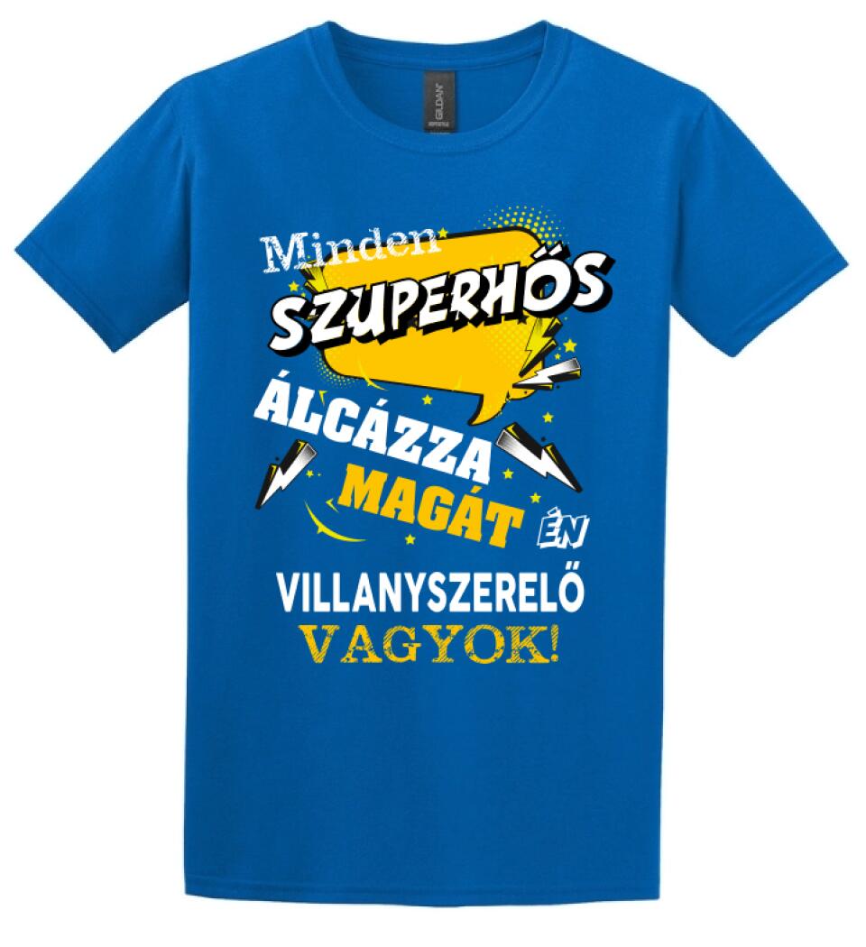 VILLANYSZERELŐ SZUPERHŐS PÓLÓ