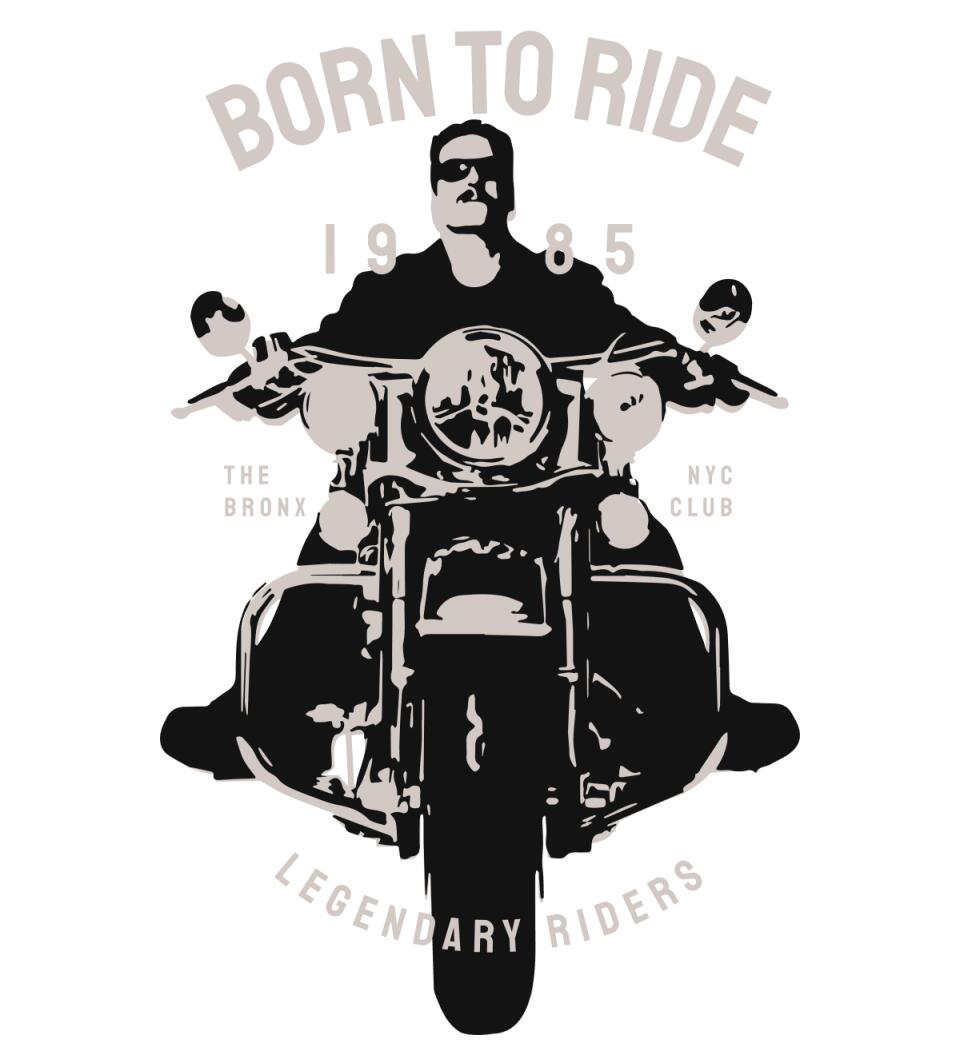 Born to ride motoros póló