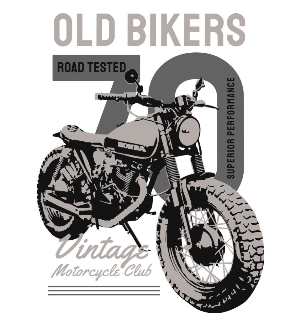 Old bikers motoros póló