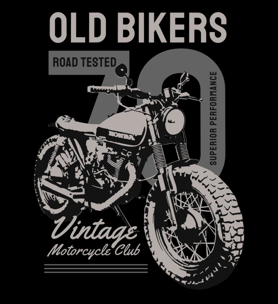 Old bikers motoros póló