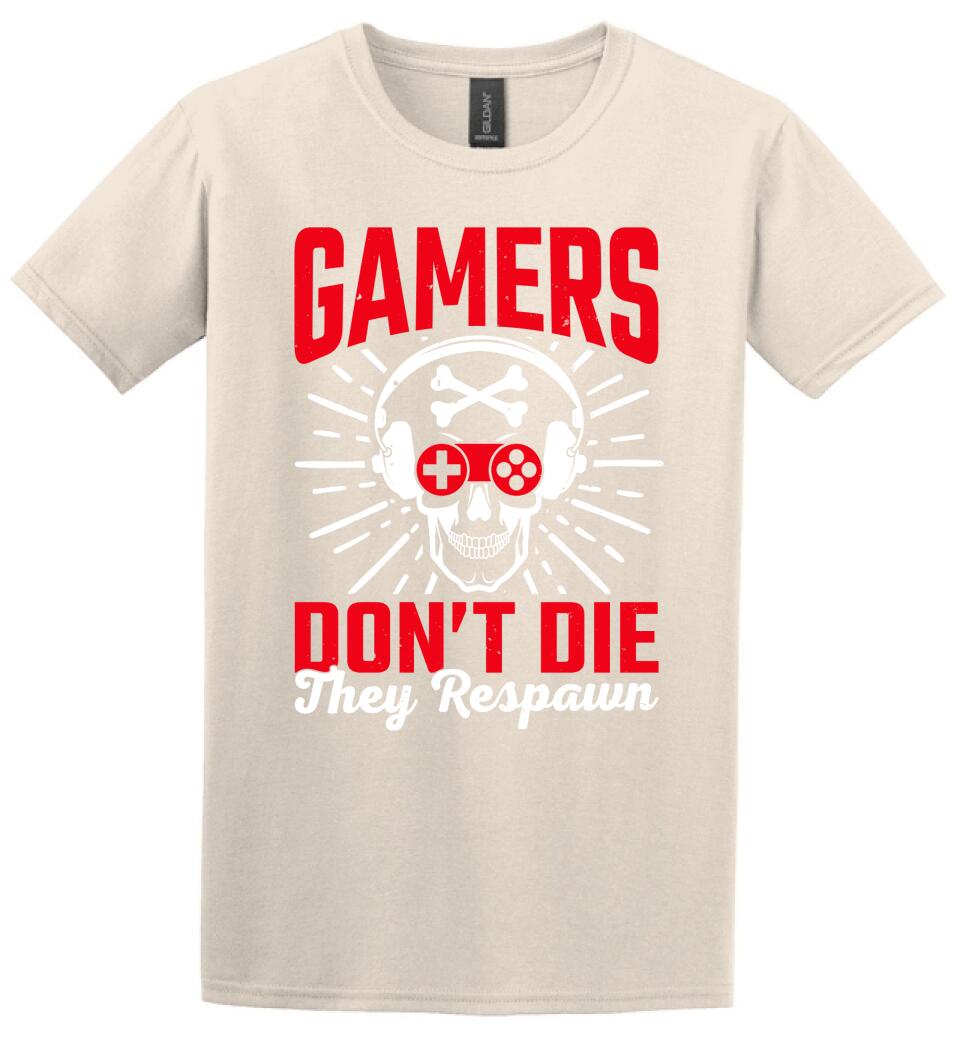 GAMERS DON'T DIE THEY RESPAWN PÓLÓ