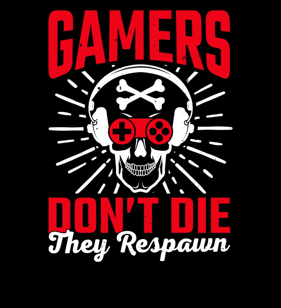 GAMERS DON'T DIE THEY RESPAWN PÓLÓ