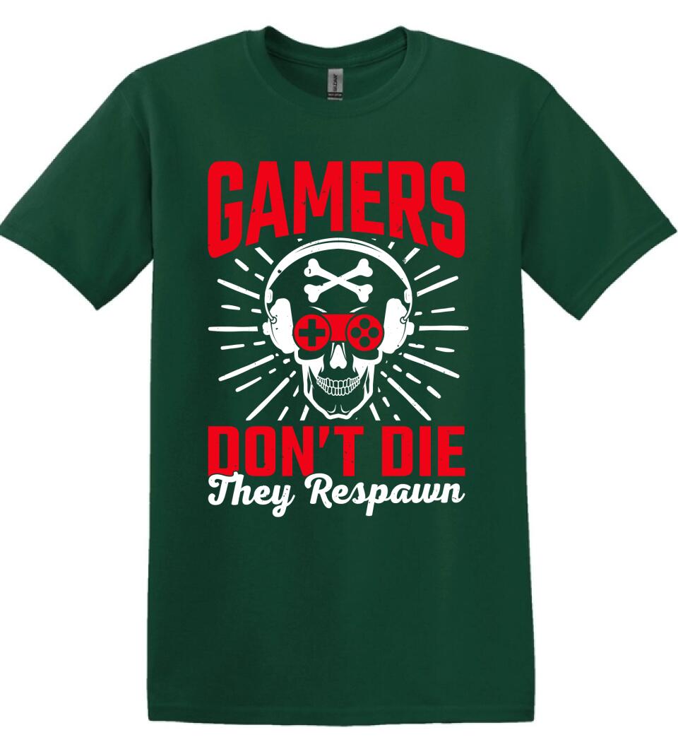 GAMERS DON'T DIE THEY RESPAWN PÓLÓ