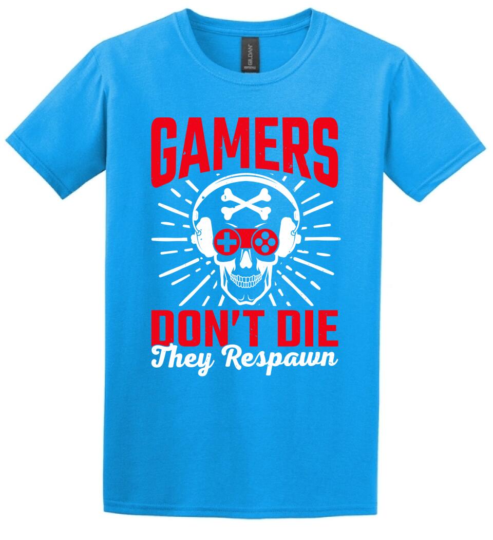 GAMERS DON'T DIE THEY RESPAWN PÓLÓ