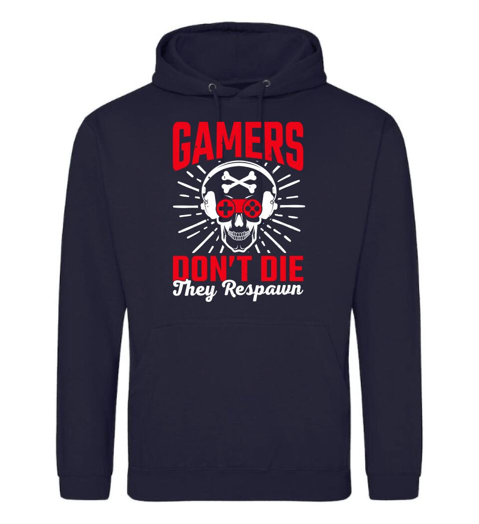 GAMERS DON'T DIE THEY RESPAWN PÓLÓ