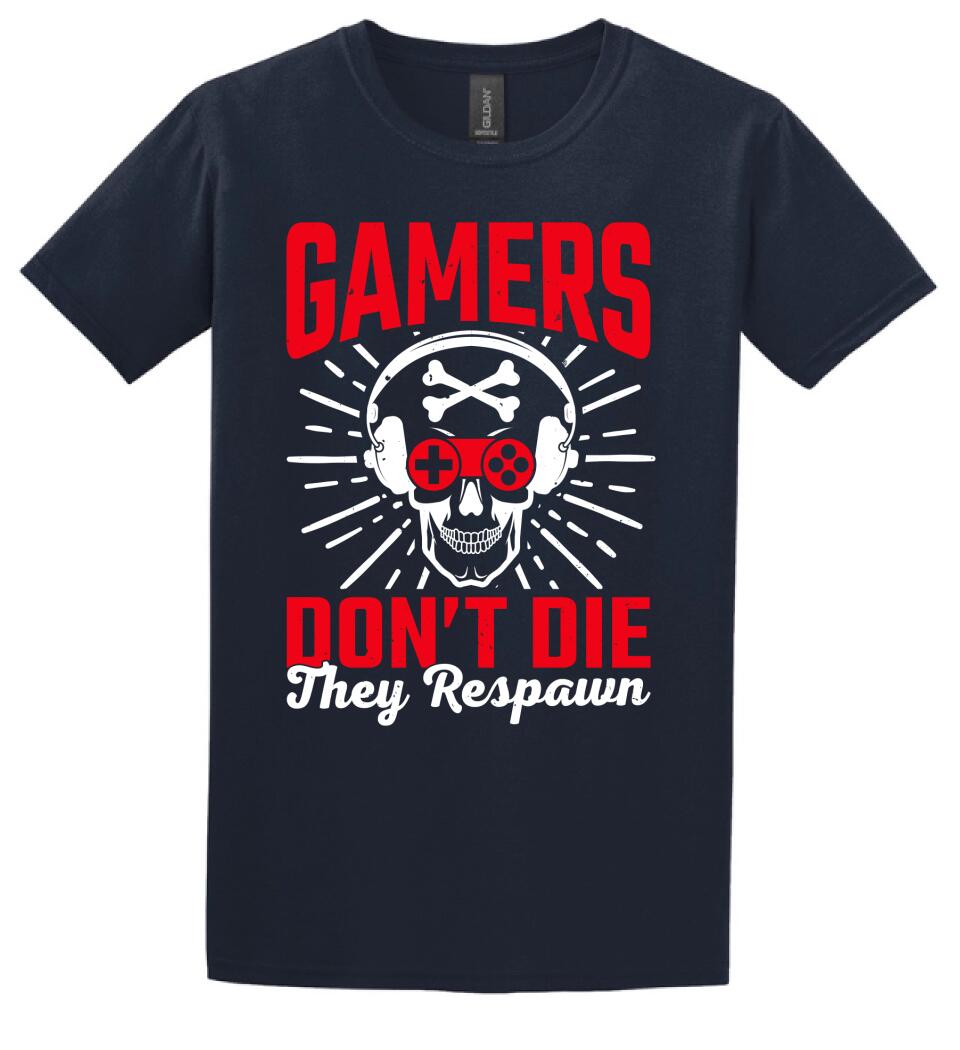 GAMERS DON'T DIE THEY RESPAWN PÓLÓ