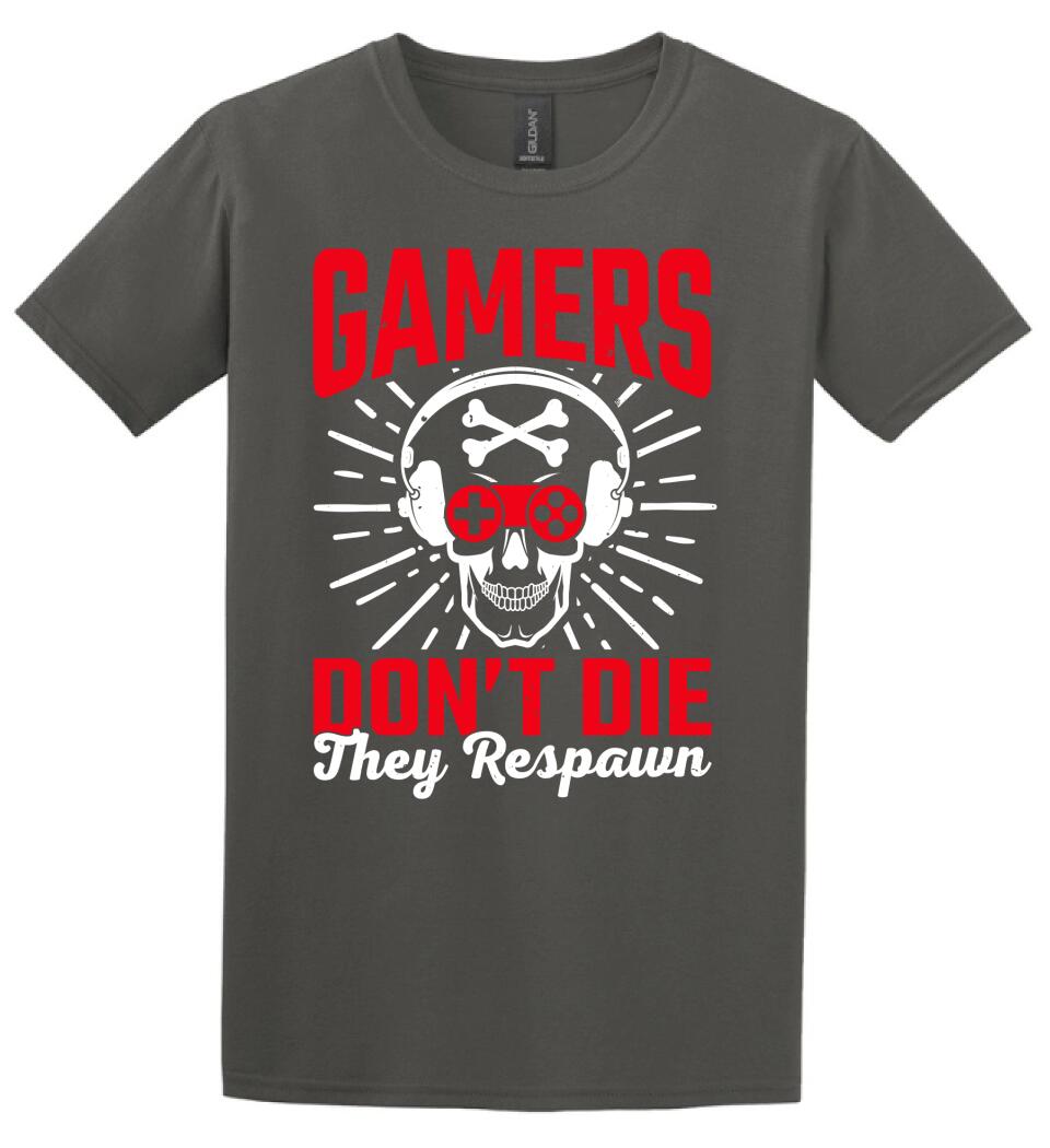 GAMERS DON'T DIE THEY RESPAWN PÓLÓ