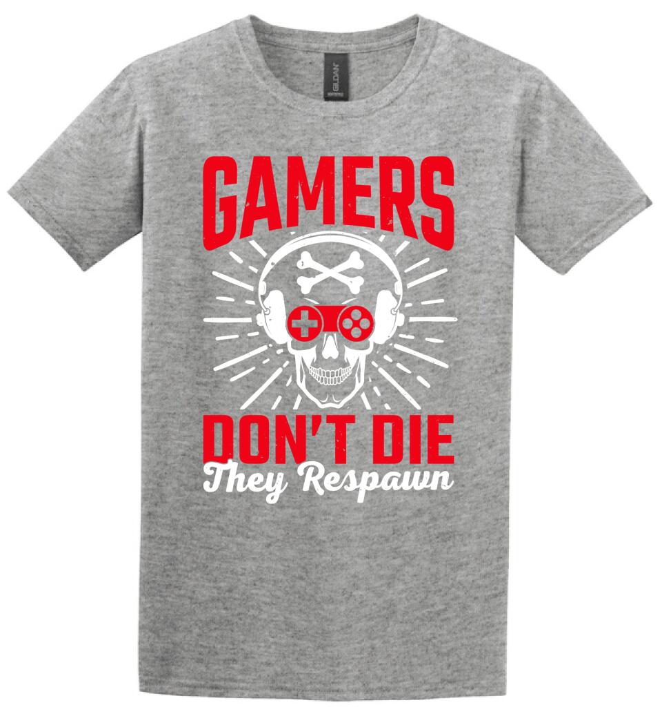 GAMERS DON'T DIE THEY RESPAWN PÓLÓ