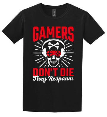 GAMERS DON'T DIE THEY RESPAWN PÓLÓ