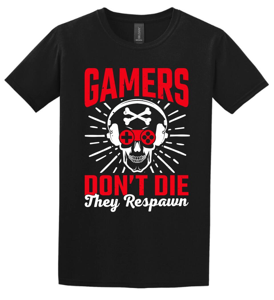 GAMERS DON'T DIE THEY RESPAWN PÓLÓ