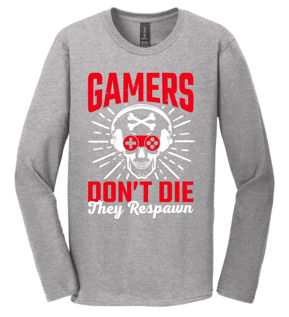 GAMERS DON'T DIE THEY RESPAWN PÓLÓ