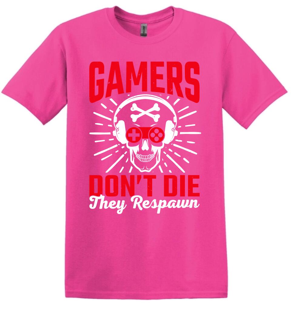 GAMERS DON'T DIE THEY RESPAWN PÓLÓ