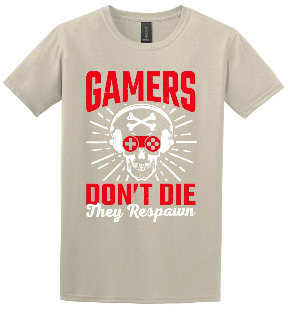 GAMERS DON'T DIE THEY RESPAWN PÓLÓ