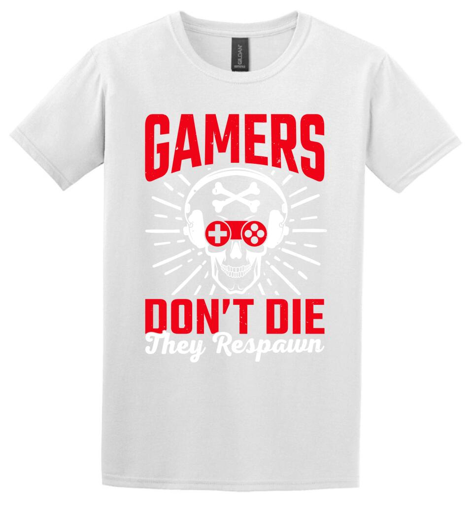 GAMERS DON'T DIE THEY RESPAWN PÓLÓ