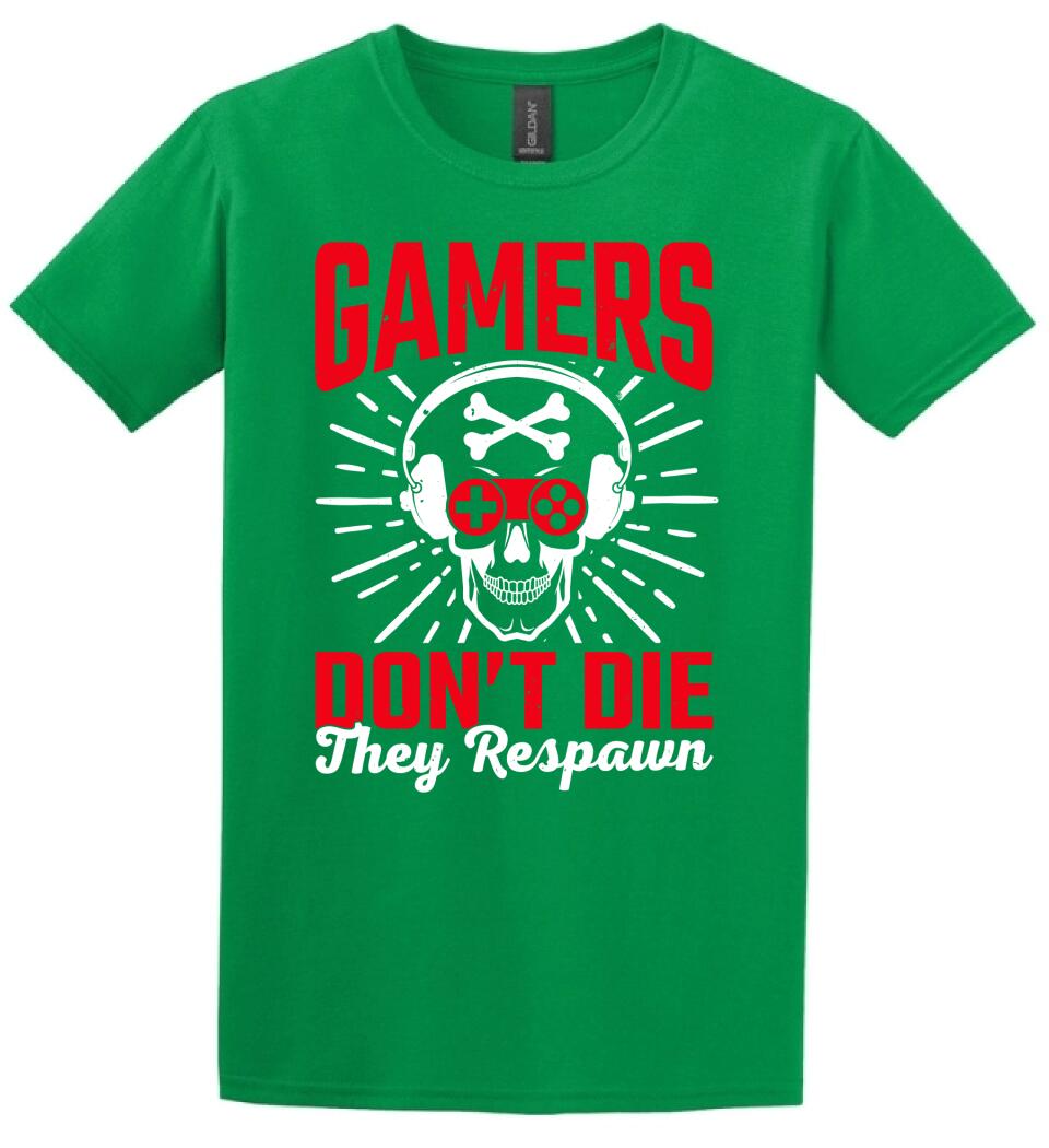 GAMERS DON'T DIE THEY RESPAWN PÓLÓ