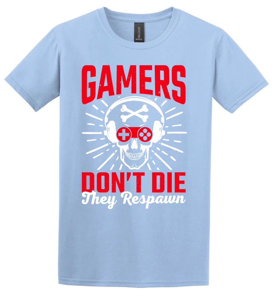 GAMERS DON'T DIE THEY RESPAWN PÓLÓ