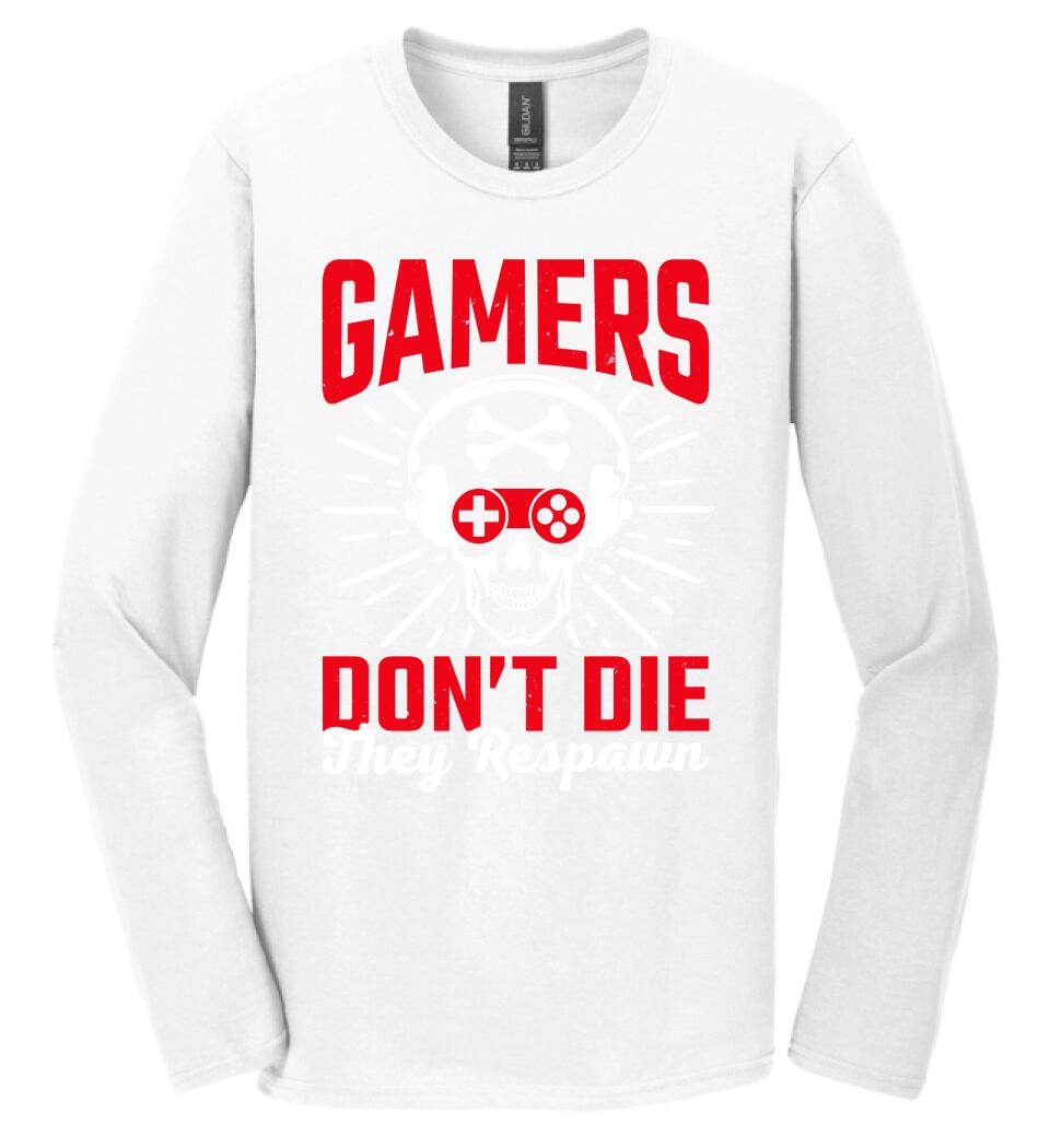 GAMERS DON'T DIE THEY RESPAWN PÓLÓ