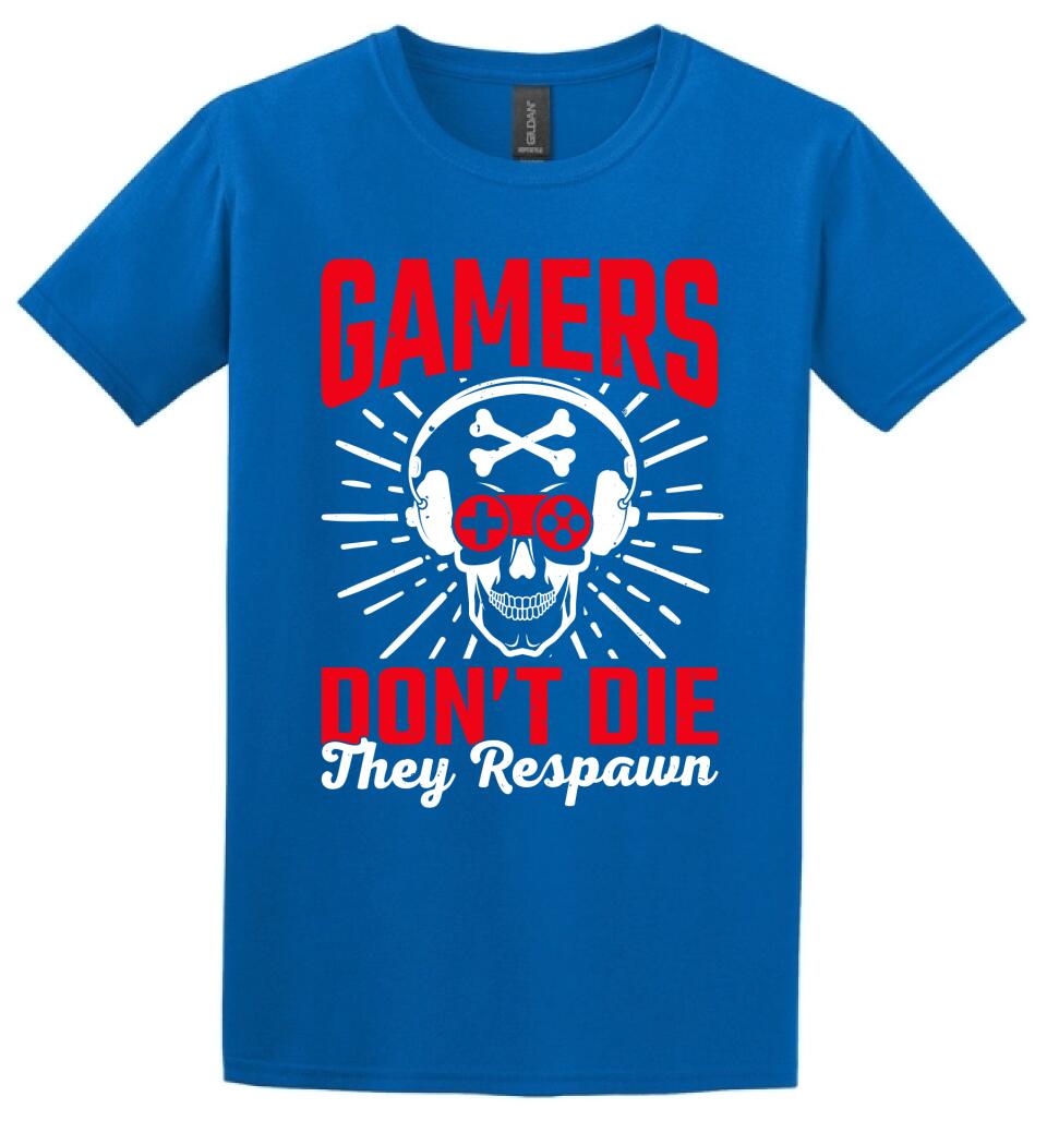 GAMERS DON'T DIE THEY RESPAWN PÓLÓ