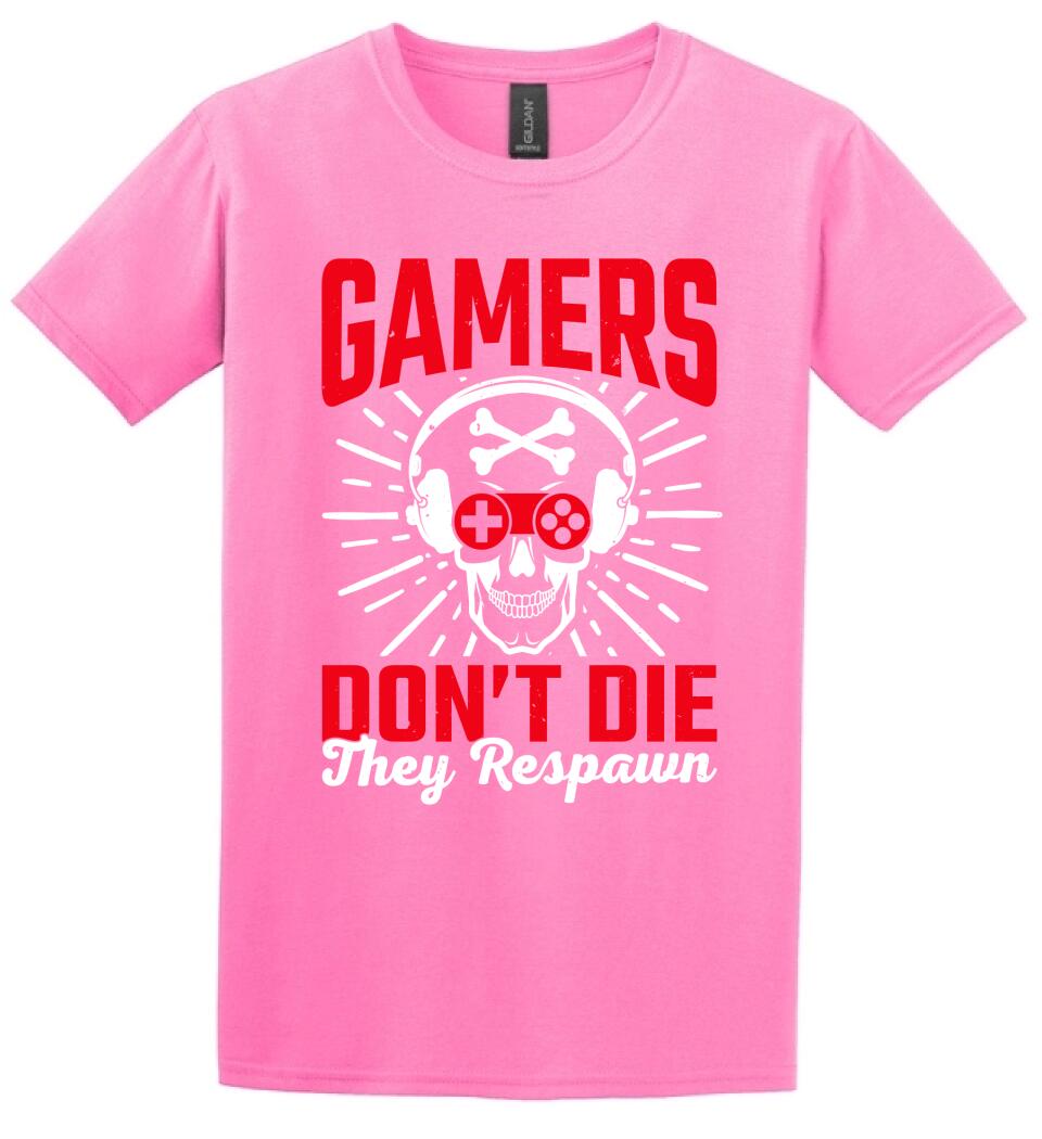GAMERS DON'T DIE THEY RESPAWN PÓLÓ