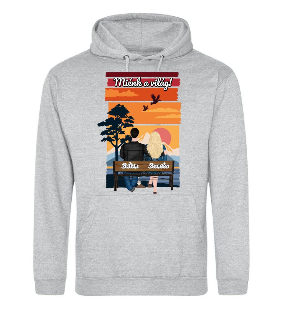 #It's Me szerkeszthető kollekció: Padon ülő szerelmesek PÓLÓ