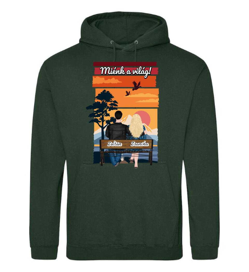 #It's Me szerkeszthető kollekció: Padon ülő szerelmesek PÓLÓ