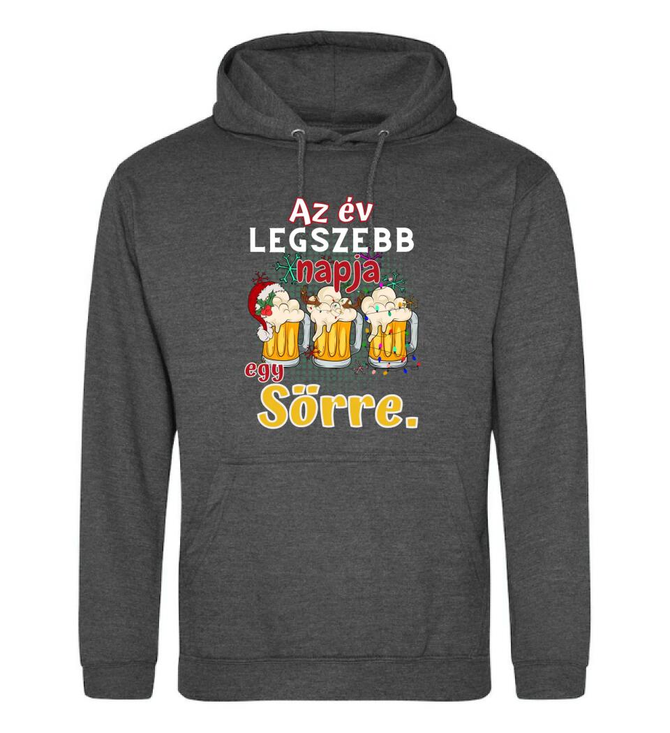 Karácsonyi póló  az év legszebb napja egy sörre