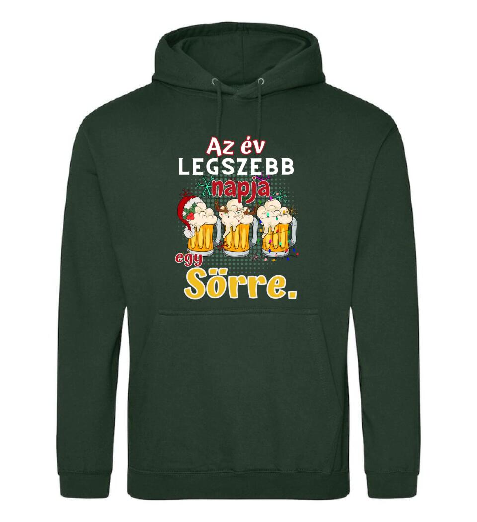 Karácsonyi póló  az év legszebb napja egy sörre