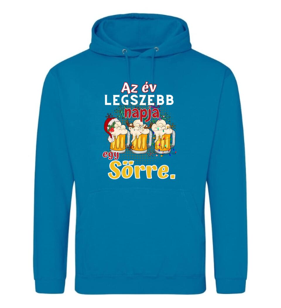 Karácsonyi póló  az év legszebb napja egy sörre