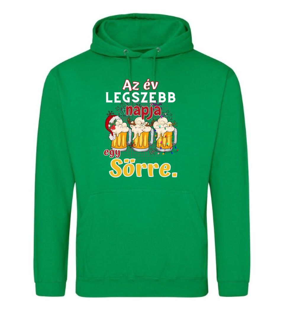 Karácsonyi póló  az év legszebb napja egy sörre