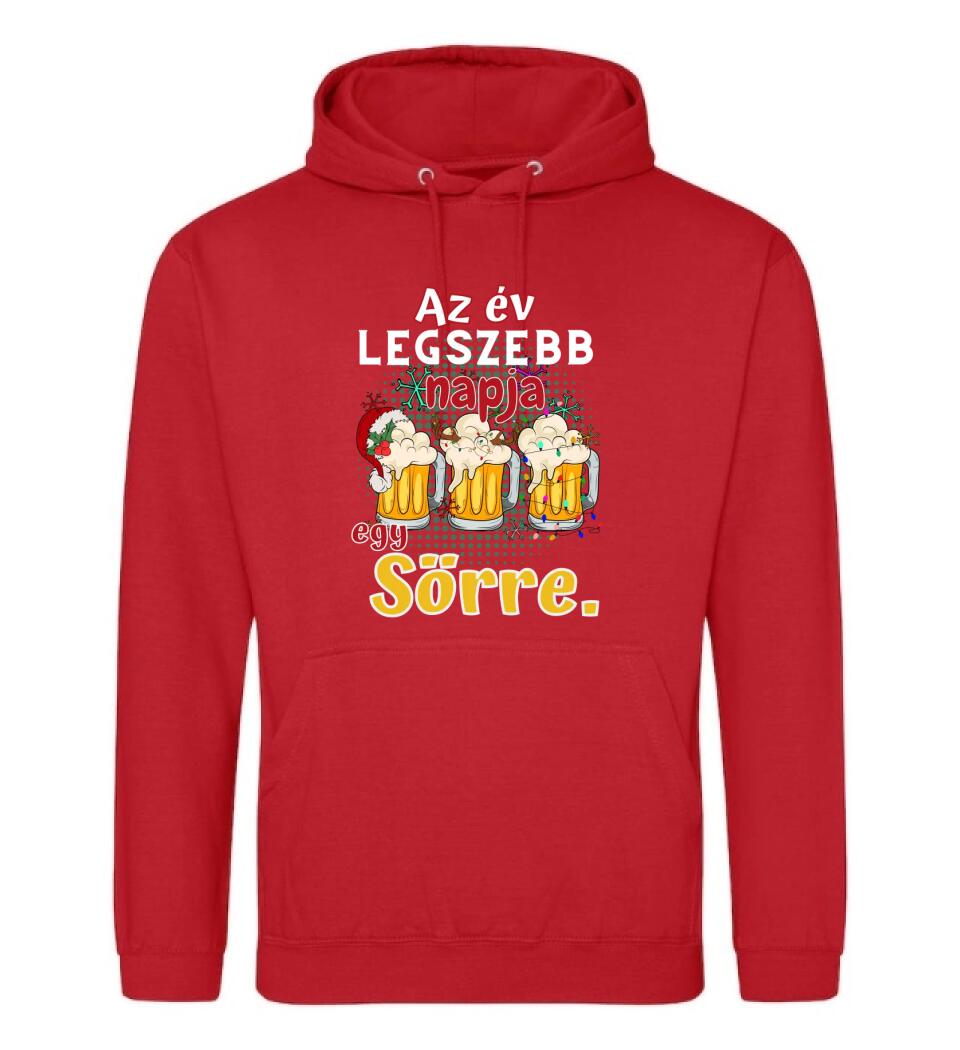 Karácsonyi póló  az év legszebb napja egy sörre