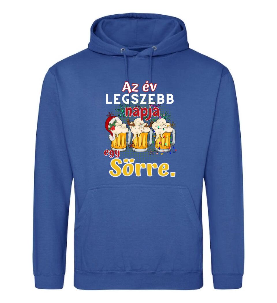Karácsonyi póló  az év legszebb napja egy sörre
