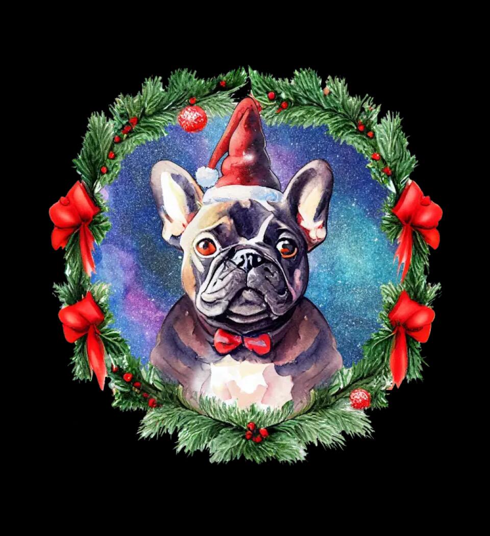 karácsonyi francia buldog