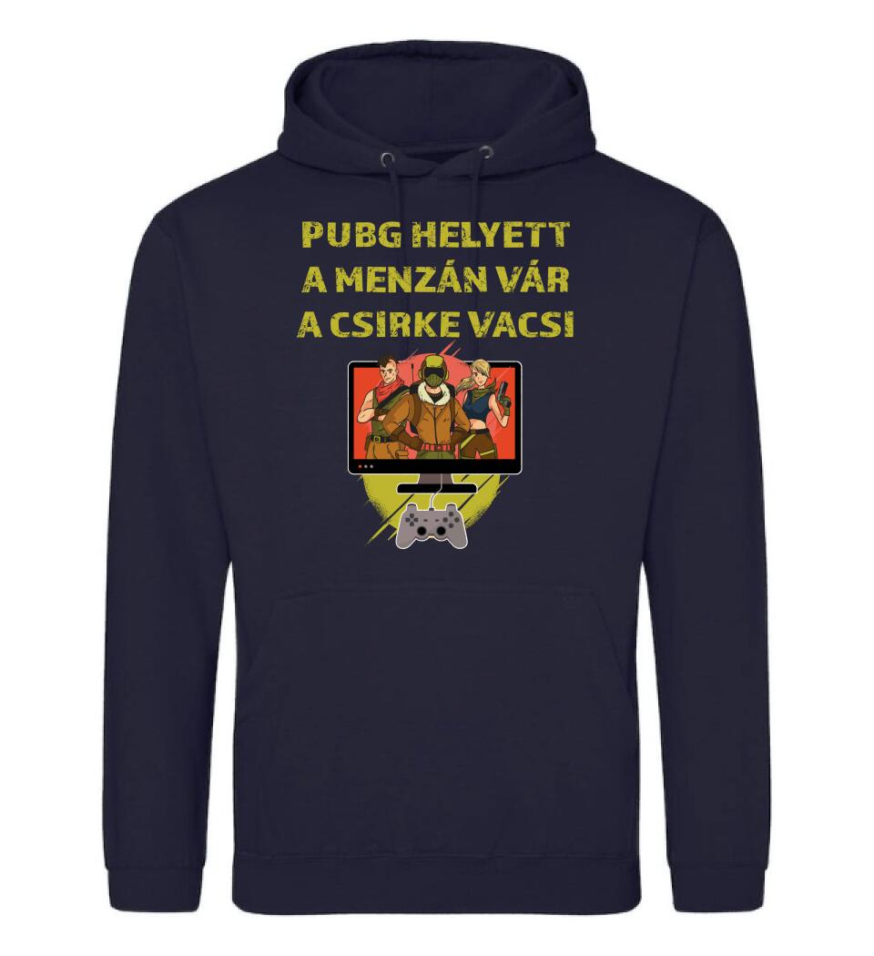 PUBG HELYETT A MENZÁN VÁRA CSIRKEVACSI Póló