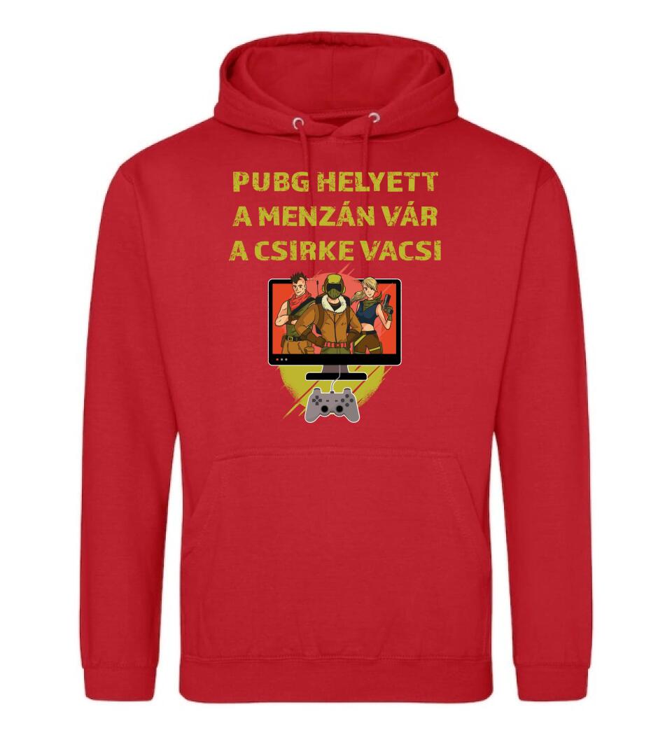 PUBG HELYETT A MENZÁN VÁRA CSIRKEVACSI Póló