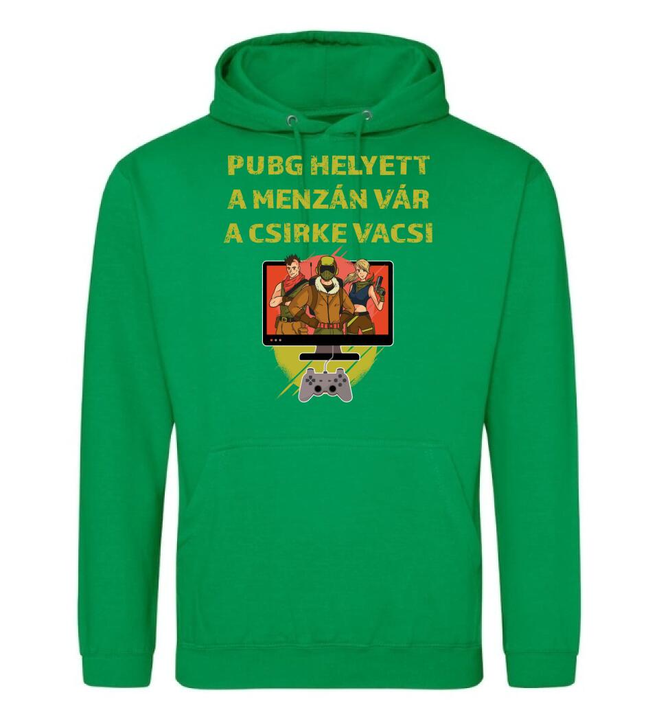 PUBG HELYETT A MENZÁN VÁRA CSIRKEVACSI Póló