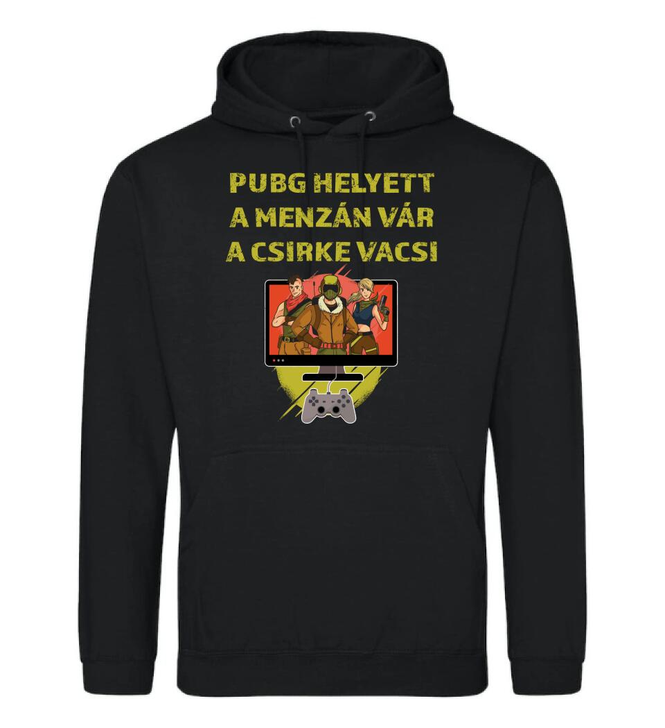 PUBG HELYETT A MENZÁN VÁRA CSIRKEVACSI Póló