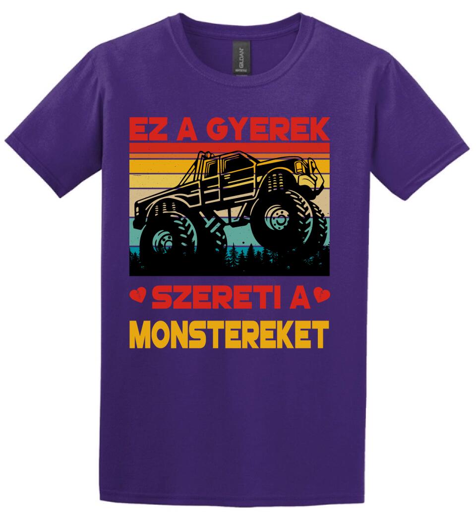 Ez a gyerek szereti a monstereket Póló