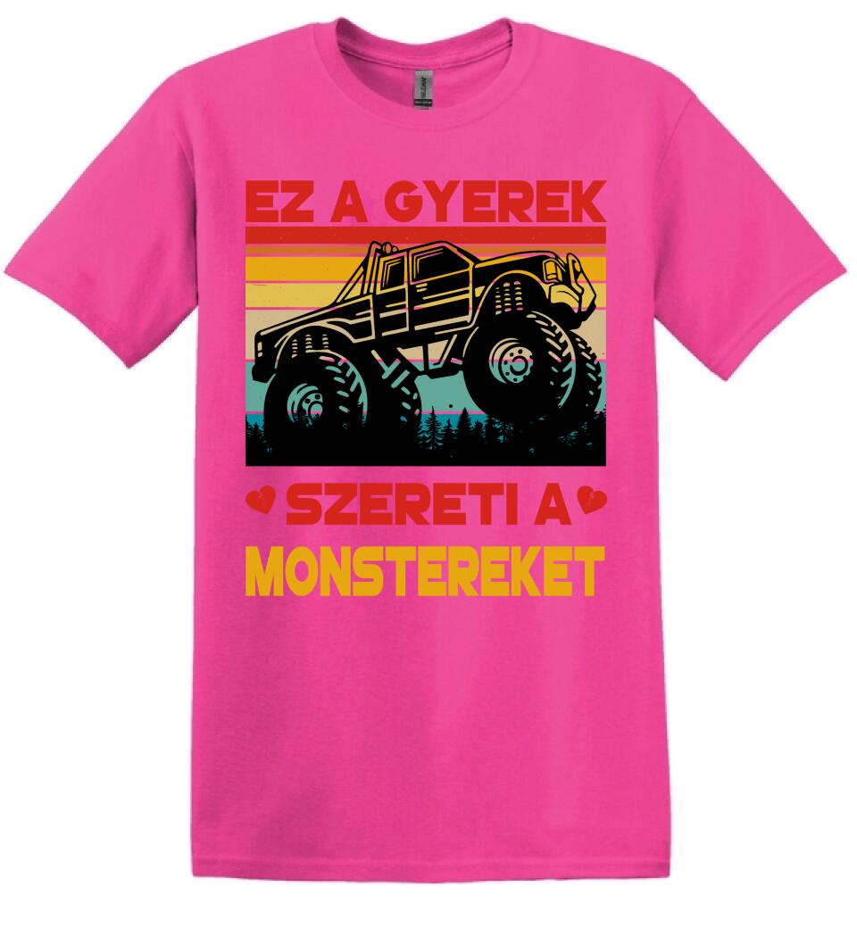 Ez a gyerek szereti a monstereket Póló