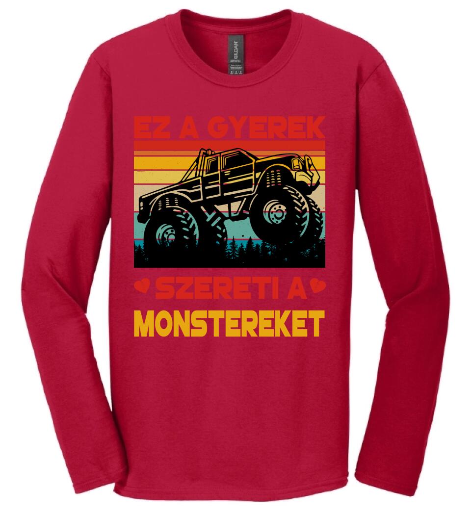 Ez a gyerek szereti a monstereket Póló