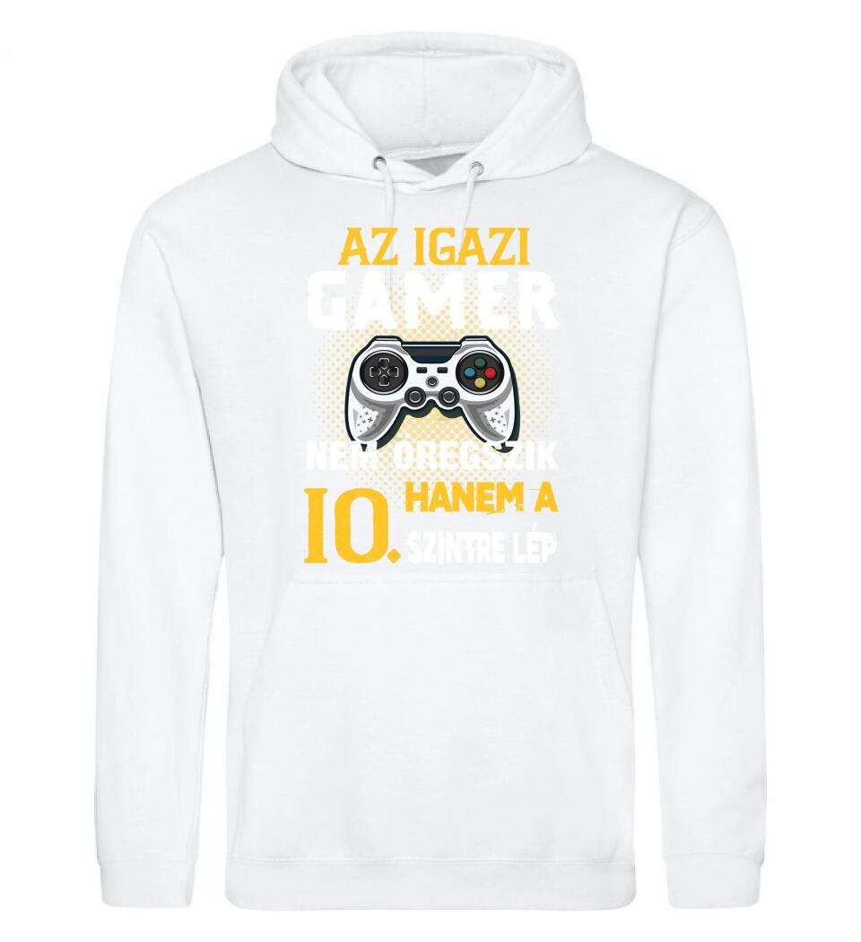 Az igazi Gamer nem öregszik szülinapi Póló