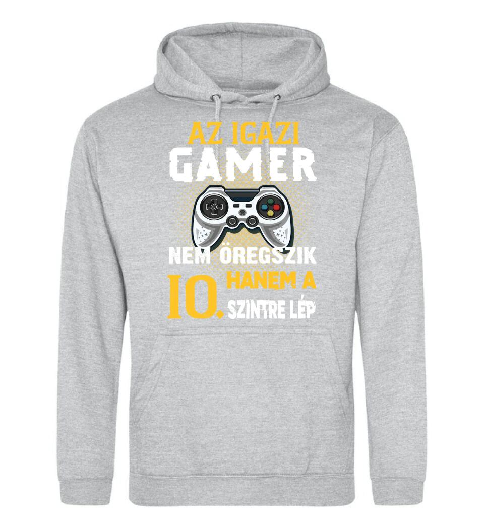 Az igazi Gamer nem öregszik szülinapi Póló