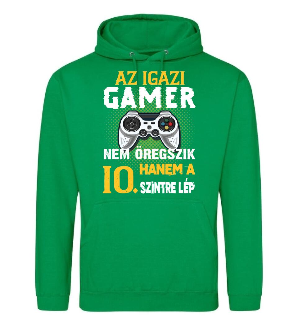 Az igazi Gamer nem öregszik szülinapi Póló