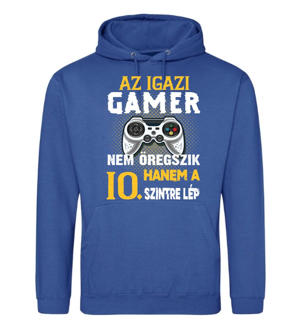 Az igazi Gamer nem öregszik szülinapi Póló