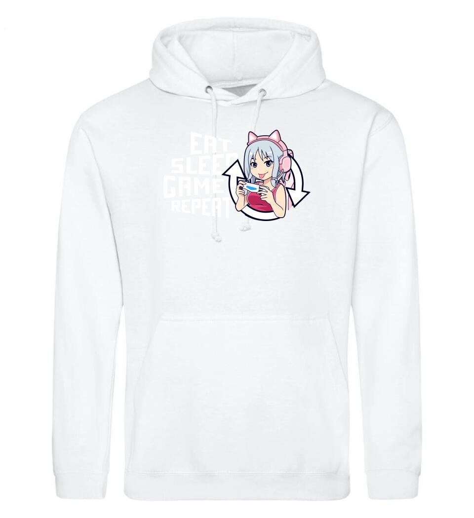 Eat sleep game repeat csajos Póló