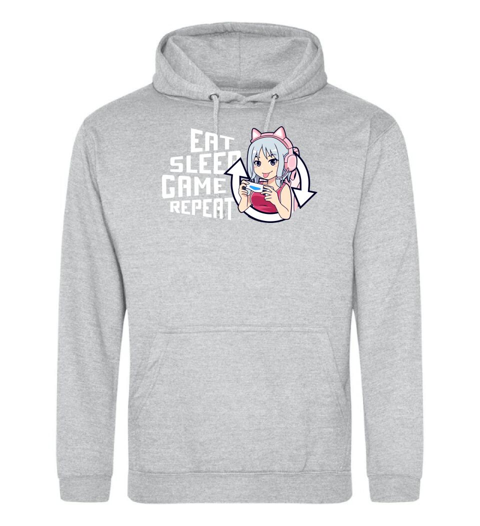 Eat sleep game repeat csajos Póló