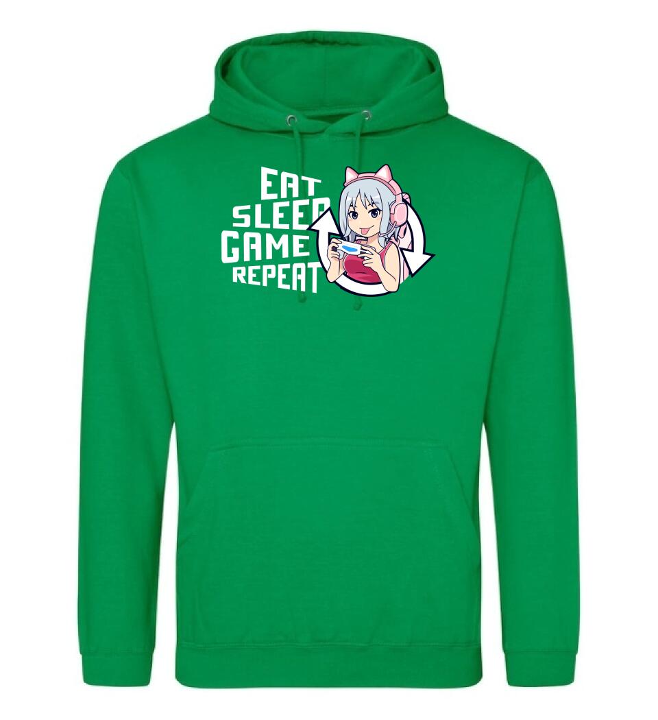 Eat sleep game repeat csajos Póló